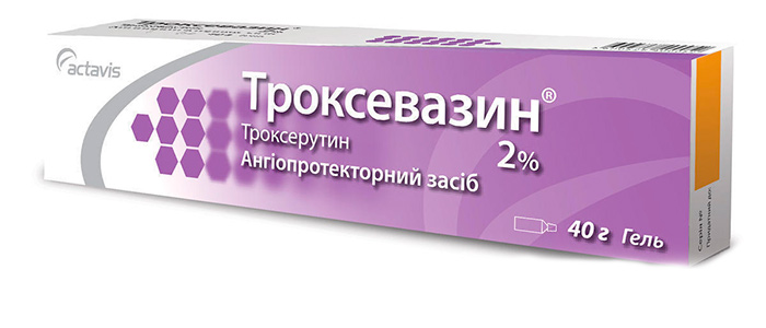 Мазь Троксевазин для медикаментозного лечения сердечных отеков