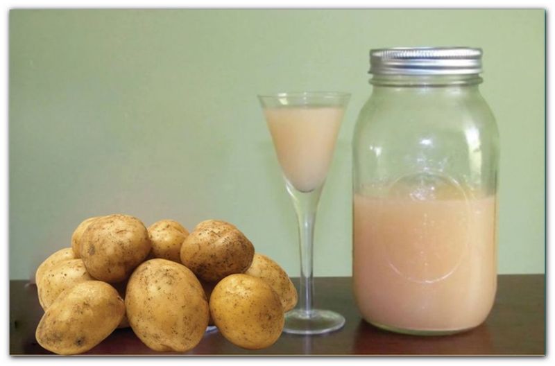 Картофельный сок для устранения отечности