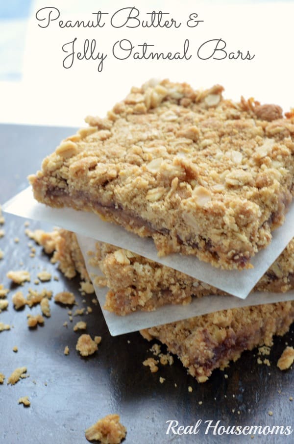 Peanut Butter and Jelly Oatmeal Bars