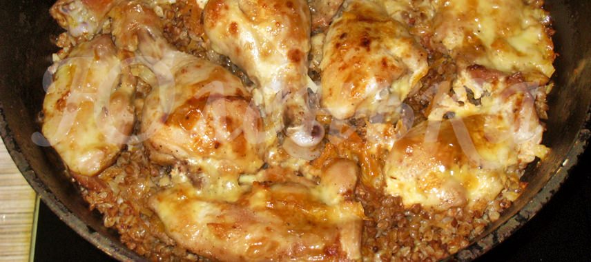Аппетитная гречка с курицей в духовке от Юленьки