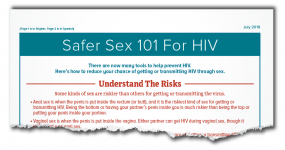 Safer Sex for 101 for HIV