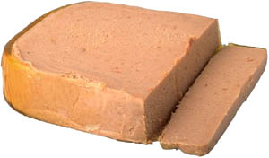 High cholesterol foods: Picture of fat liver pate.